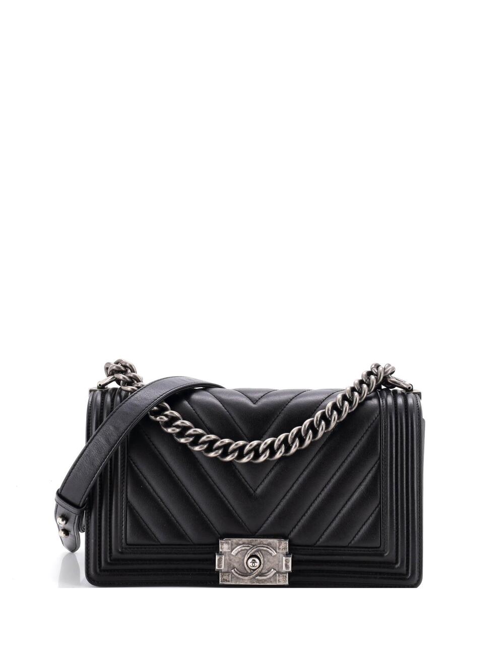 Chanel Boy Flap Bag Chevron Calfskin #370865C43B